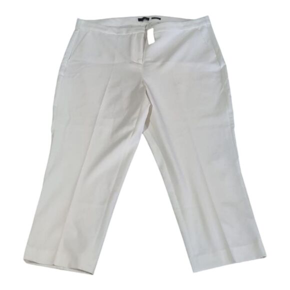 NWR J. Crew White Cropped Women's Capris Size 20 - Picture 1 of 10